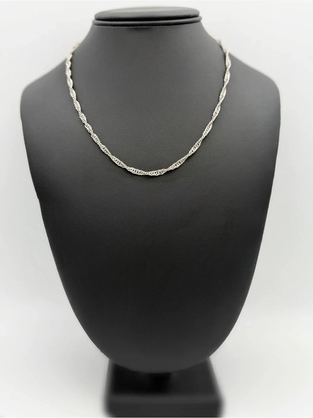 Vintage Italy 925 Sterling Silver Thick Rope Singapore style Chain 18